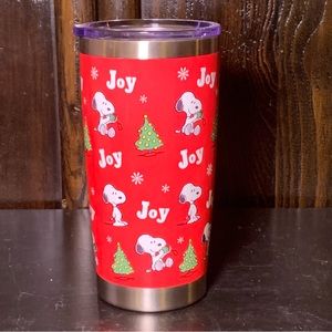 Peanuts Snoopy Joy Stainless Steel Christmas Travel Tumbler